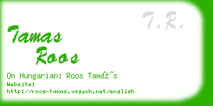 tamas roos business card